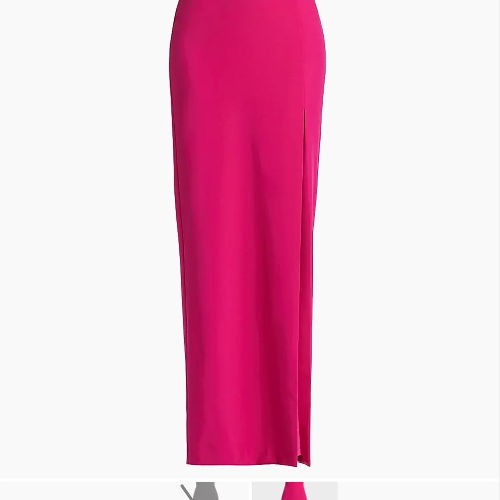 ML Monique Lhuillier Pink Strapless Dress